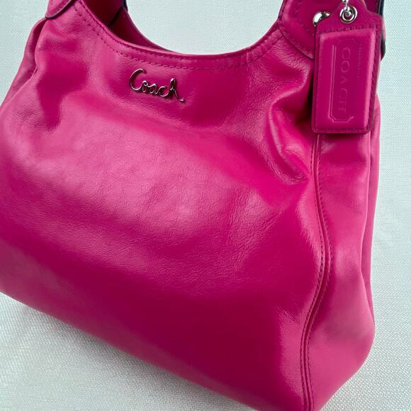 Coach Ashley Carry All Hippie Hobo Satchel Shoulder Bag Pink Leather Y2K Barbie - Picture 1 of 12